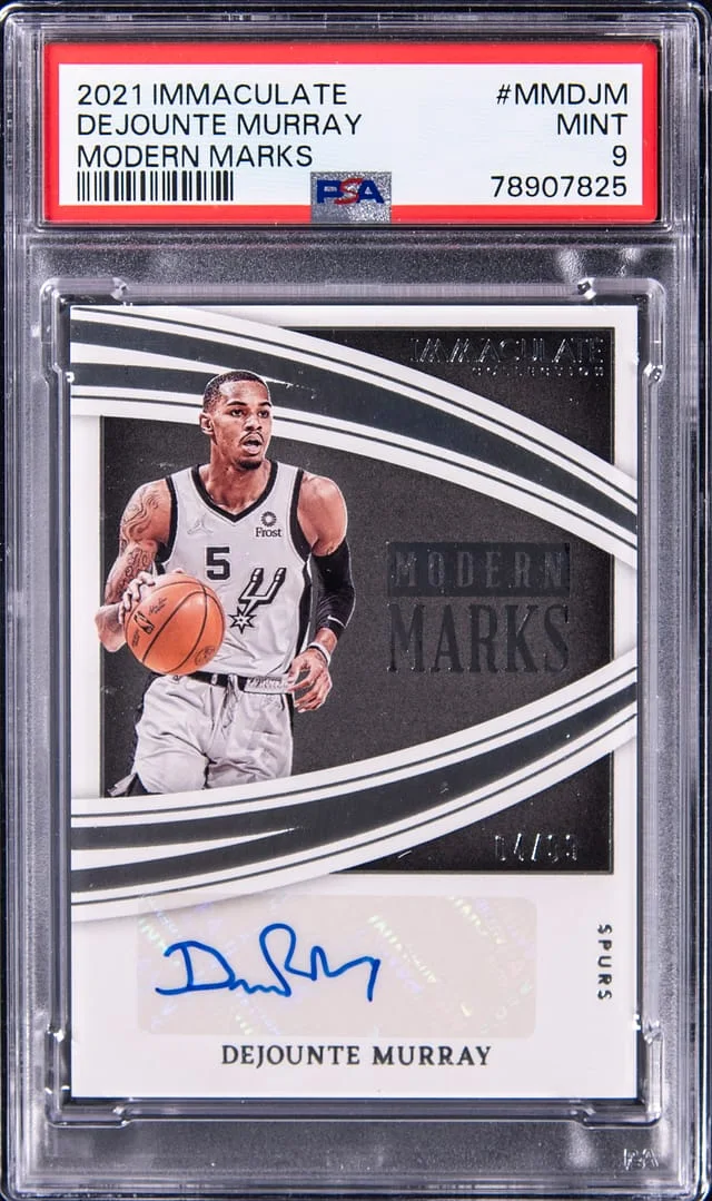 2021-22 Panini Immaculate Dejounte Murray Modern Marks #MMDJM card image