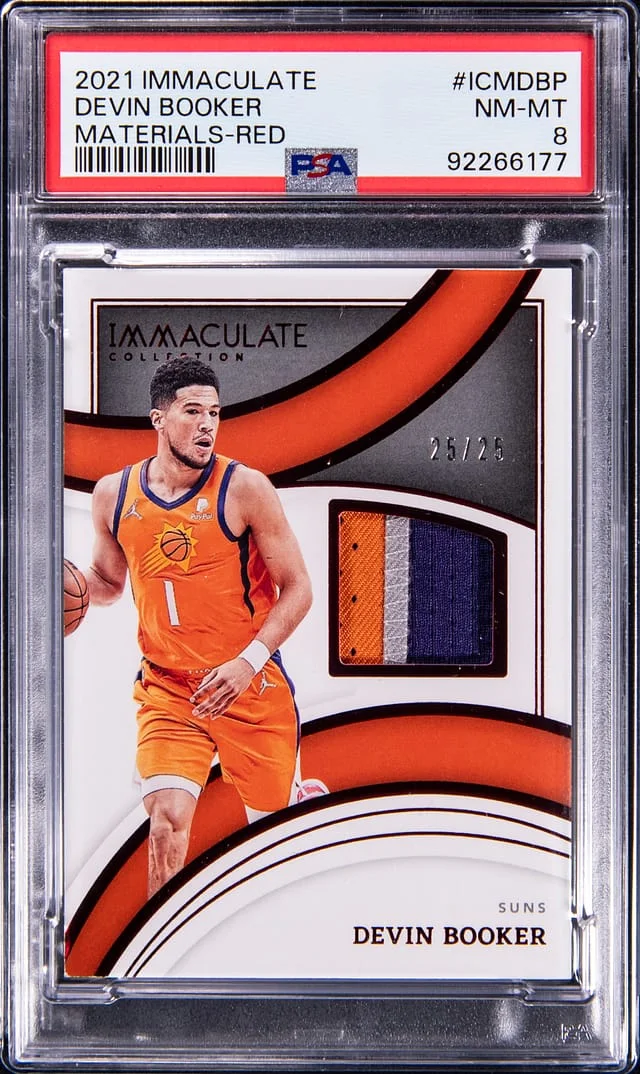 2021-22 Panini Immaculate Devin Booker Materials Red #ICM-DBP card image