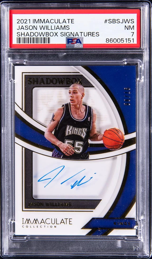 2021-22 Panini Immaculate Jason Williams Shadowbox Signatures #SBS-JWS card image