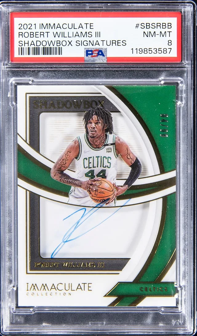 2021-22 Panini Immaculate Robert Williams III Shadowbox Signatures #SBS-RBB card image