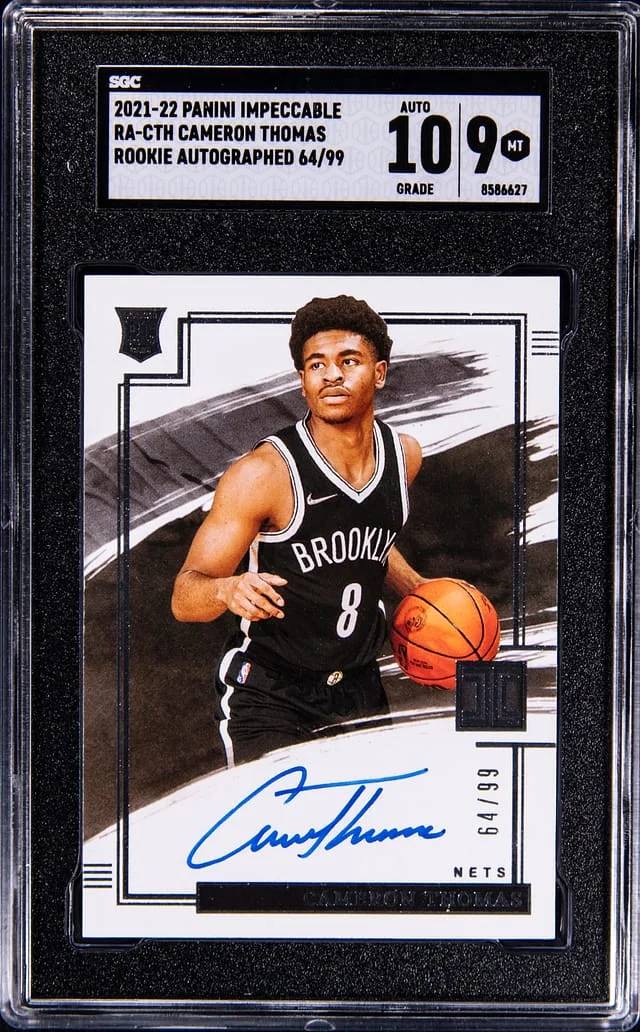 2021-22 Panini Impeccable Cameron Thomas Autographed #RA-CTH card image