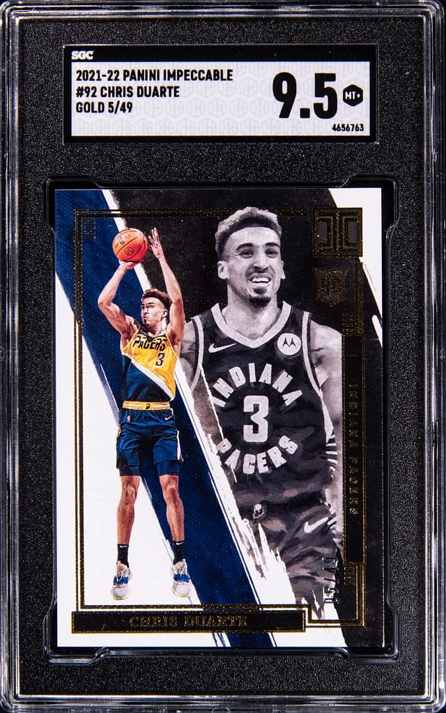 2021-22 Panini Impeccable Chris Duarte Gold #92 card image