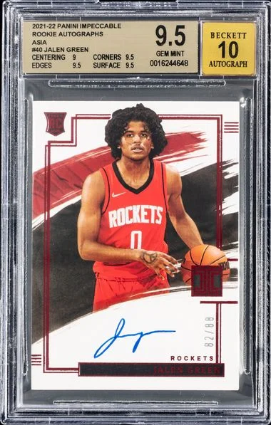 2021-22 Panini Impeccable Jalen Autographs Asia #40 card image