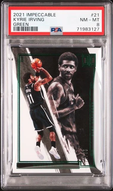 2021-22 Panini Impeccable Kyrie Irving Green #21 card image