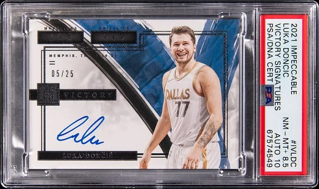 2021-22 Panini Impeccable Luka Doncic Victory Signatures #IV-LDC card image