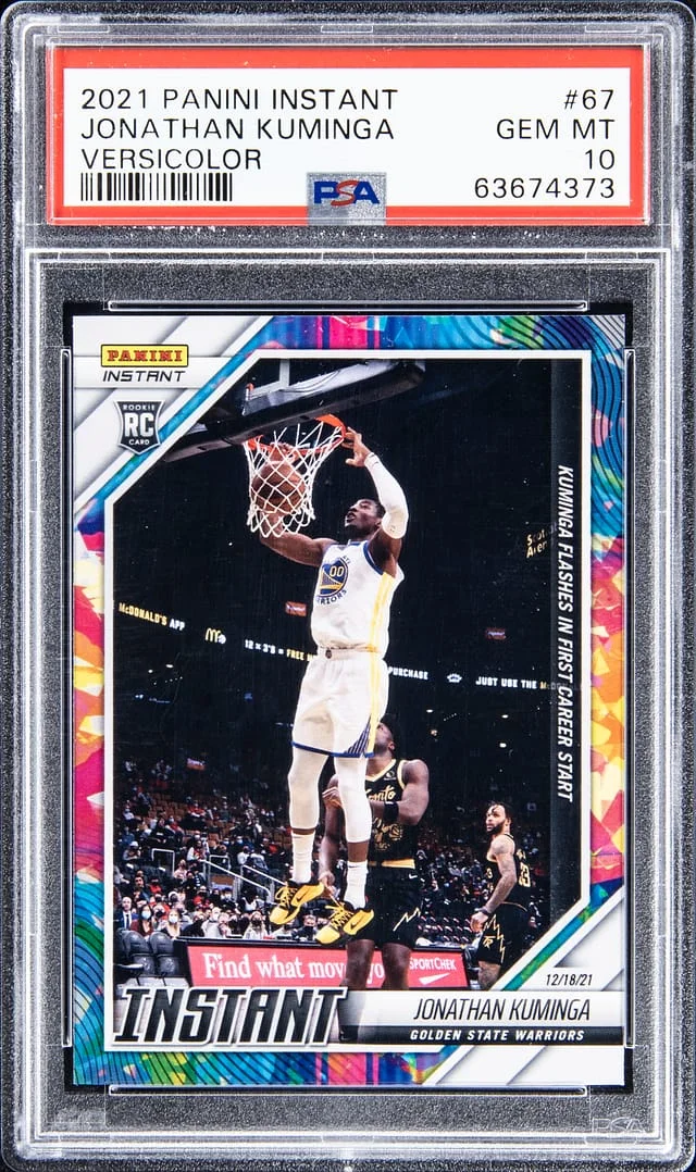 2021-22 Panini Jonathan Kuminga Instant Versicolor #67 card image