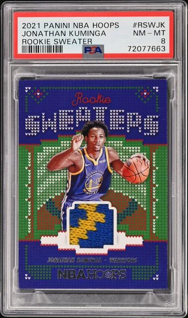 2021-22 Panini Jonathan Kuminga NBA Hoops Sweater #RSW-JK card image