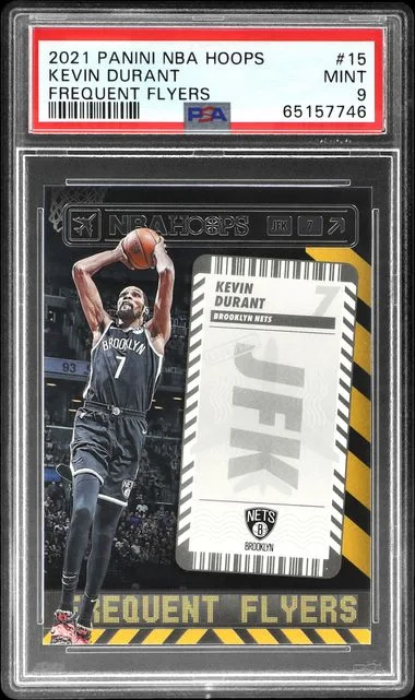 2021-22 Panini Kevin Durant NBA Hoops Frequent Flyers #15 card image