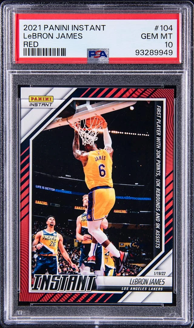 2021-22 Panini LeBron James Instant Red #104 card image