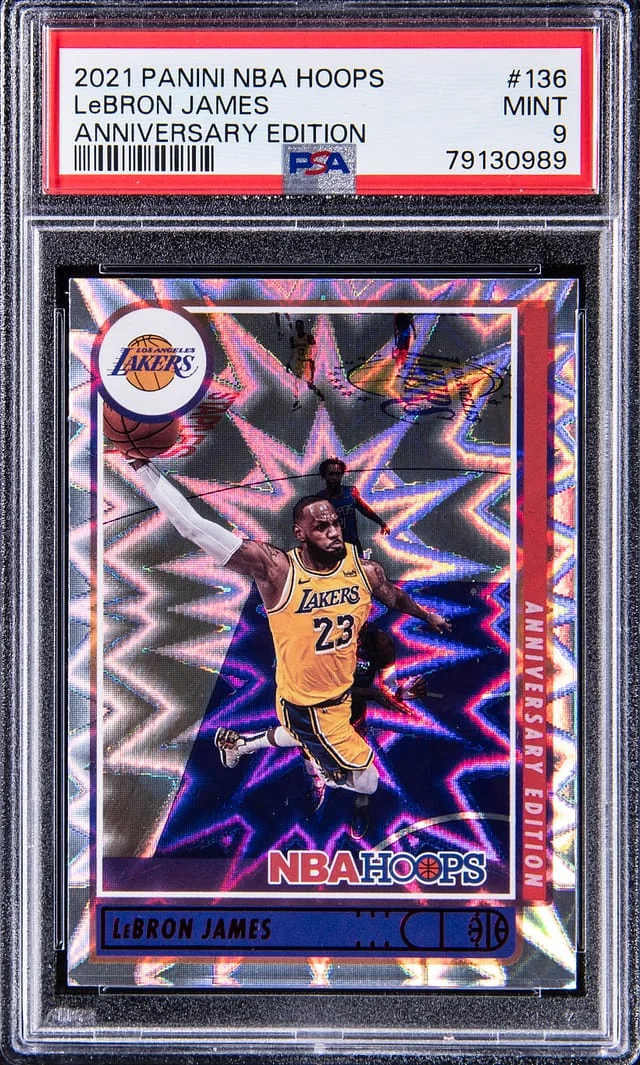 2021-22 Panini LeBron James NBA Hoops Anniversary Edition #136 card image