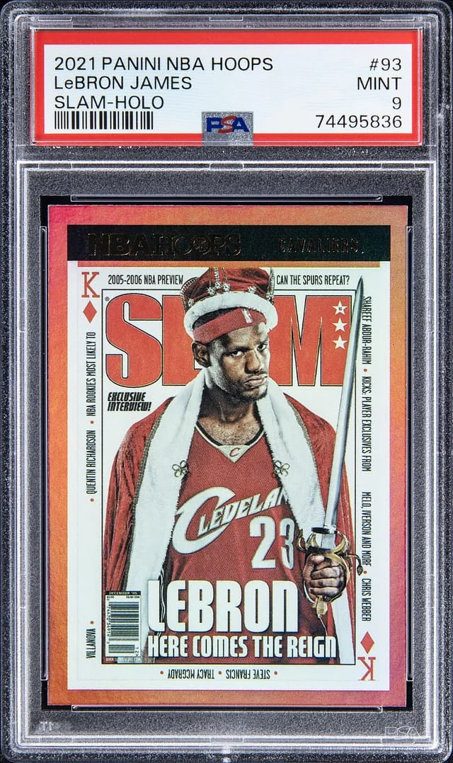 2021-22 Panini LeBron James NBA Hoops Slam Holo #93 card image