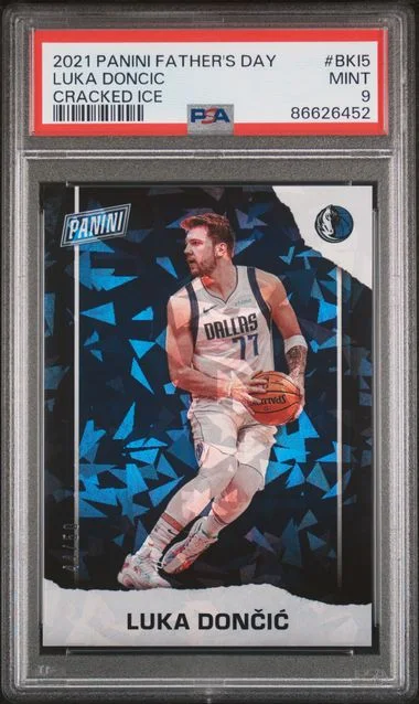 2021-22 Panini Luka Doncic Father's Day Cracked Ice #BKI5 card image
