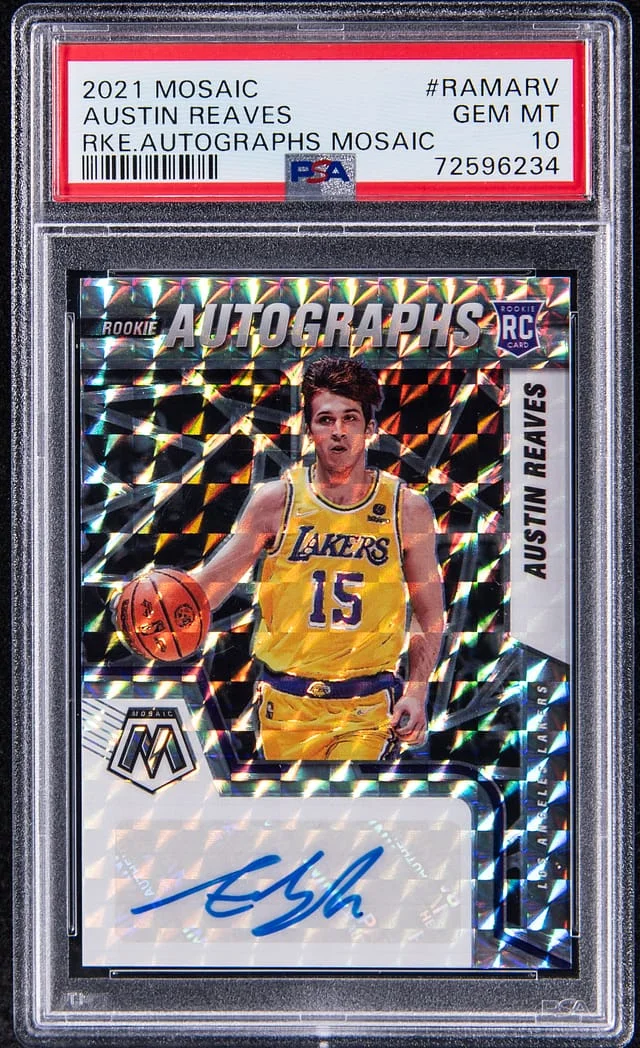 2021-22 Panini Mosaic Austin Reaves Autographs Mosaic #RAM-ARV card image