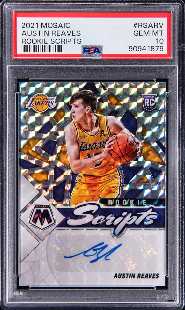 2021-22 Panini Mosaic Austin Reaves Scripts #RS-ARV card image