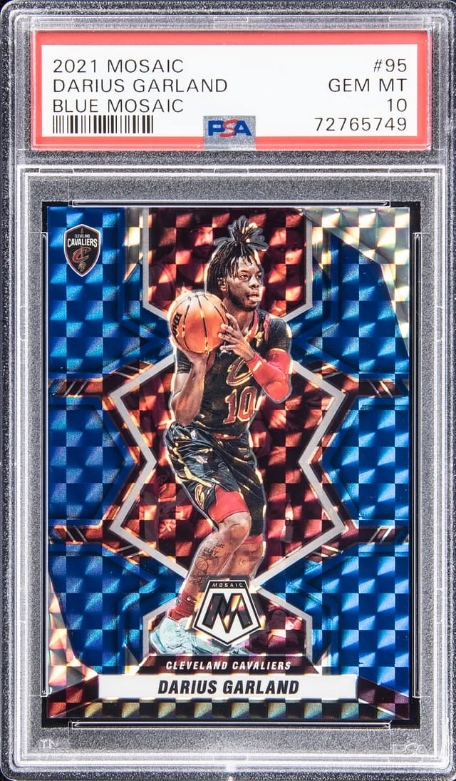 2021-22 Panini Mosaic Darius Garland Blue #95 card image