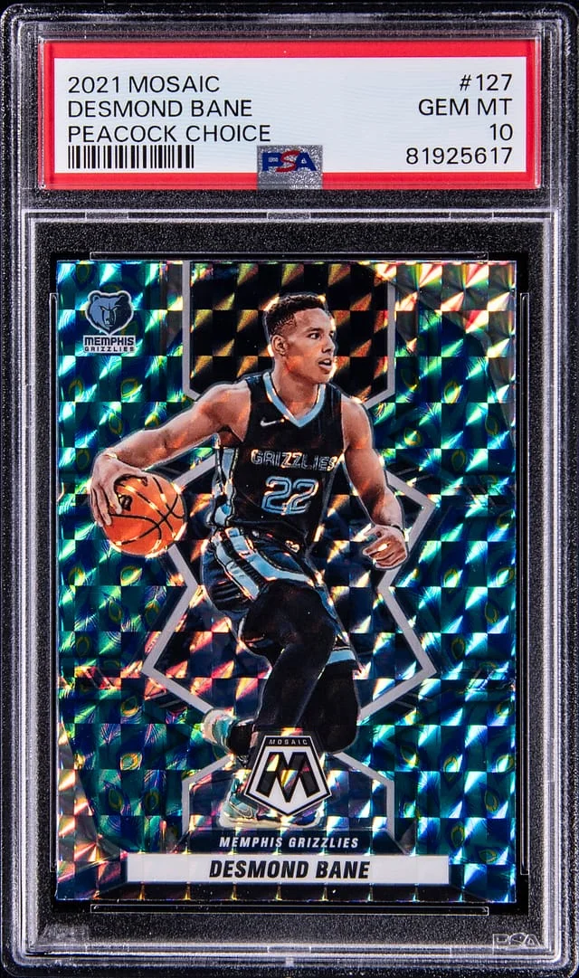 2021-22 Panini Mosaic Desmond Bane Peacock Choice #127 card image