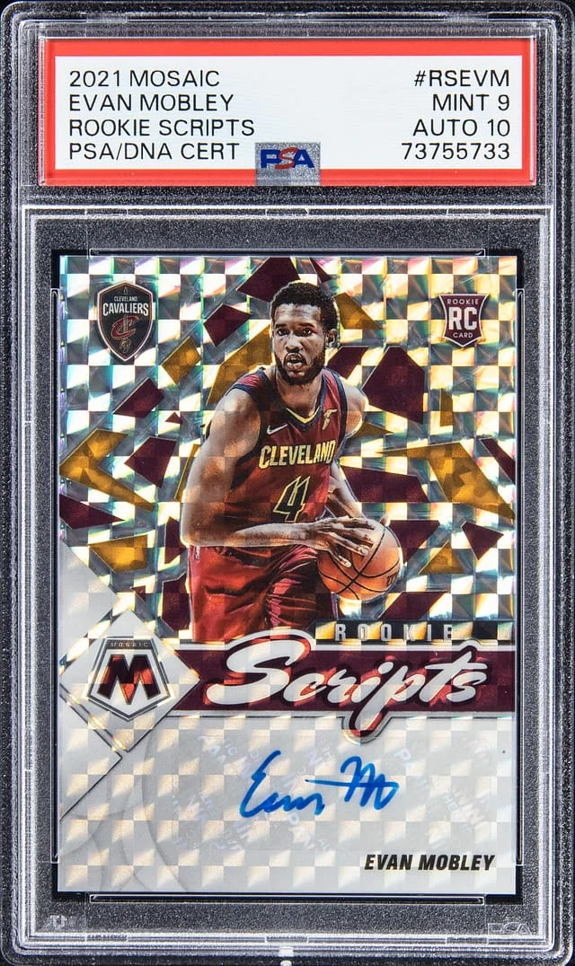 2021-22 Panini Mosaic Evan Mobley Scripts #RS-EVM card image
