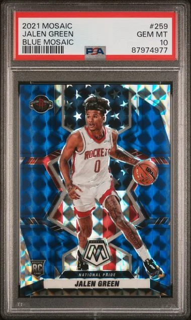 2021-22 Panini Mosaic Jalen Blue Mosaic #259 card image