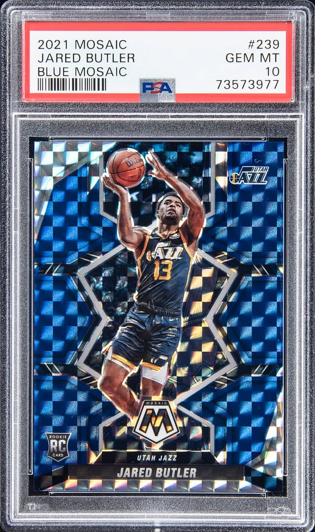 2021-22 Panini Mosaic Jared Butler Blue #239 card image