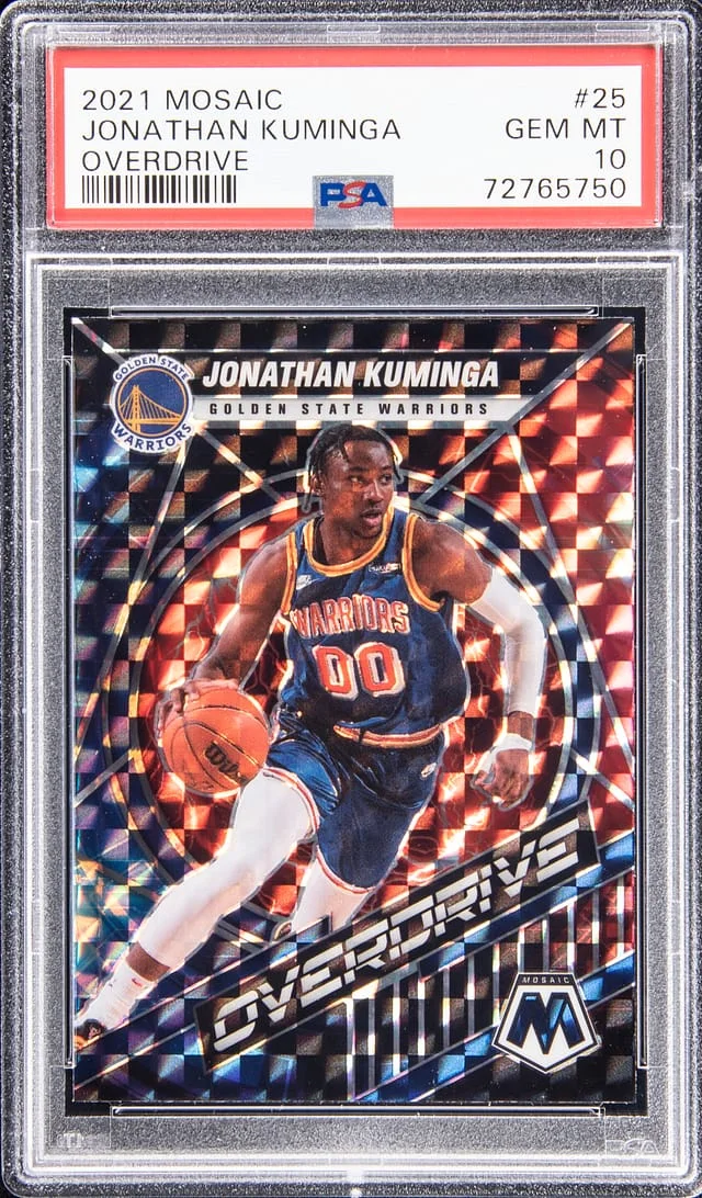 2021-22 Panini Mosaic Jonathan Kuminga Overdrive #25 card image