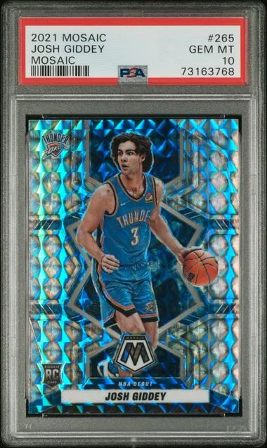 2021-22 Panini Mosaic Josh Giddey Red Prizm #265 card image