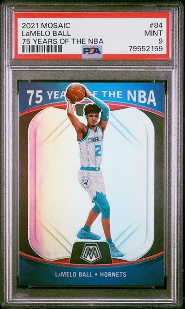 2021-22 Panini Mosaic Lamelo Ball 75 Years Of The NBA #84 card image