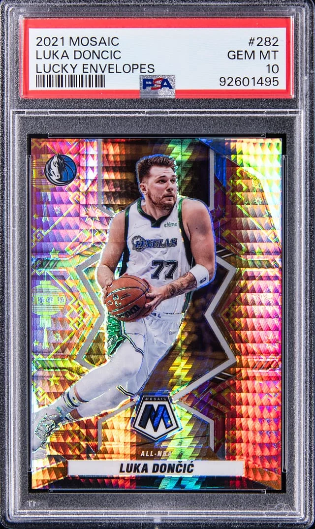 2021-22 Panini Mosaic Luka Doncic Lucky Envelopes #282 card image