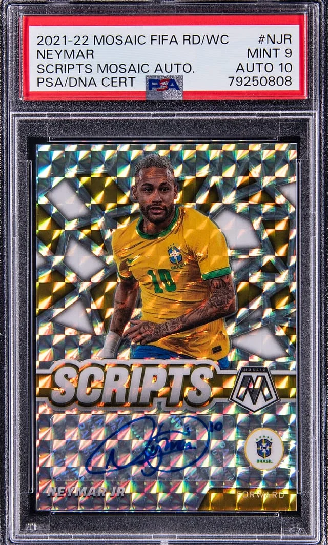 2021-22 Panini Mosaic Neymar Jr. Fifa Road to the World Cup Scripts Mosaic #S-NJR card image
