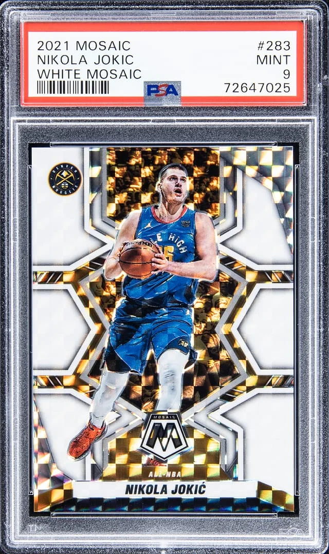 2021-22 Panini Mosaic Nikola Jokic White Mosaic #283 card image