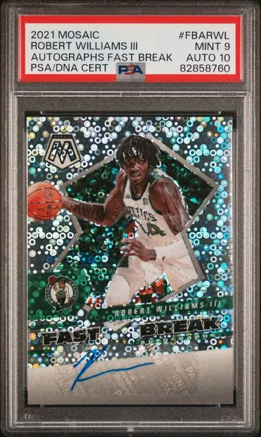 2021-22 Panini Mosaic Robert Williams III Autographs Fast Break #FBA-RWL card image