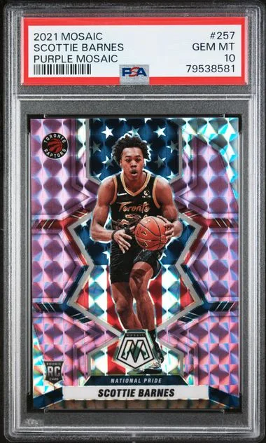 2021-22 Panini Mosaic Scottie Barnes Purple Mosaic #257 card image