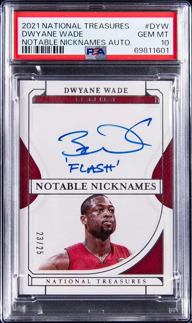 2021-22 Panini National Treasures Dwyane Wade Notable Nicknames Autograph #NN-DYW card image