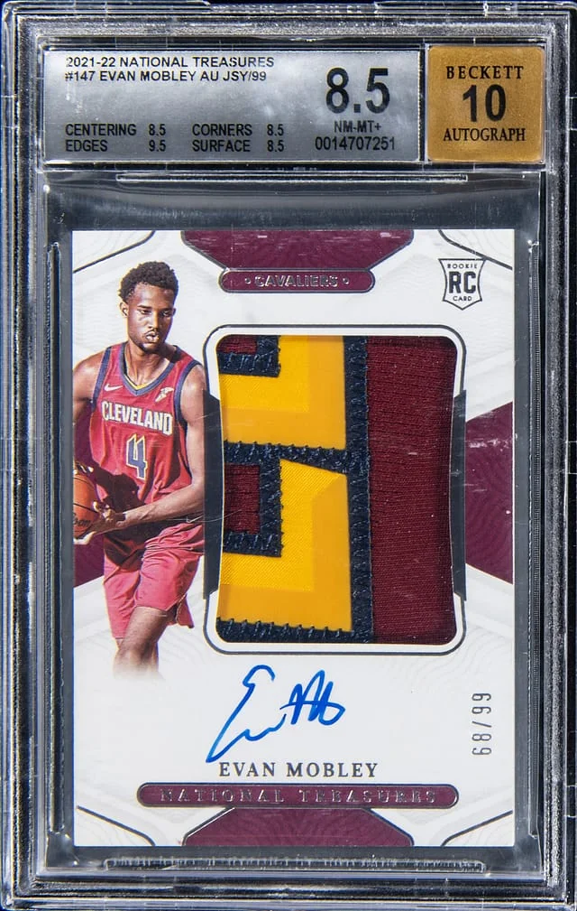 2021-22 Panini National Treasures Evan Mobley #147 card image