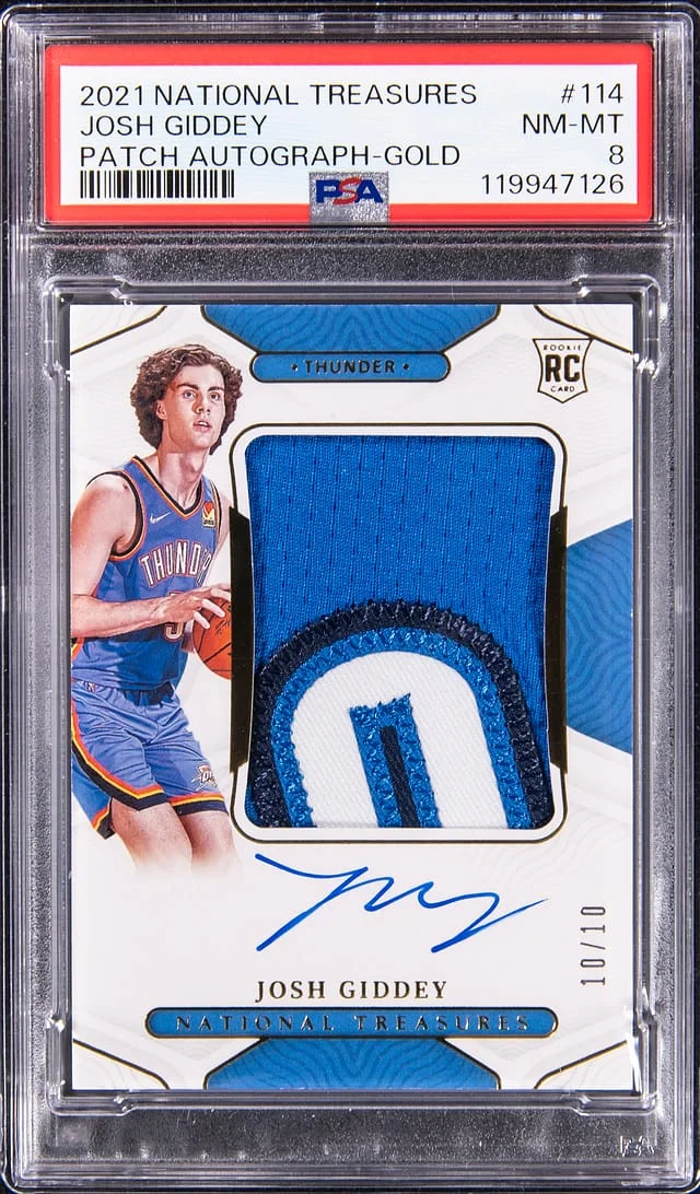 2021-22 Panini National Treasures Josh Giddey NBA 75th Anniversary #114 card image