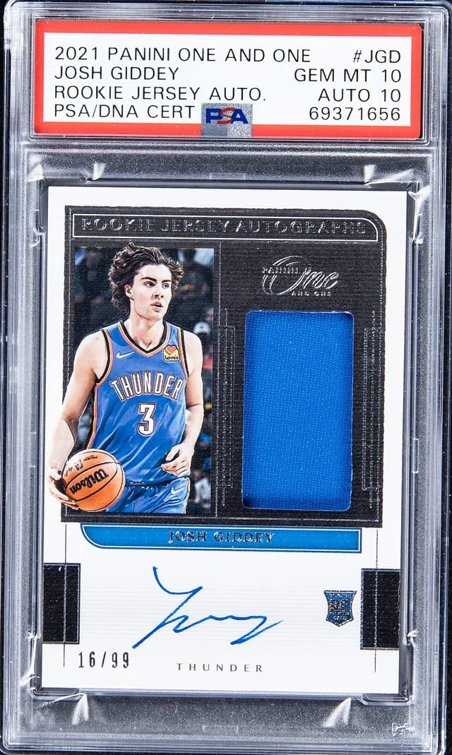 2021-22 Panini National Treasures Josh Giddey Jersey Autograph #RJ-JGD card image