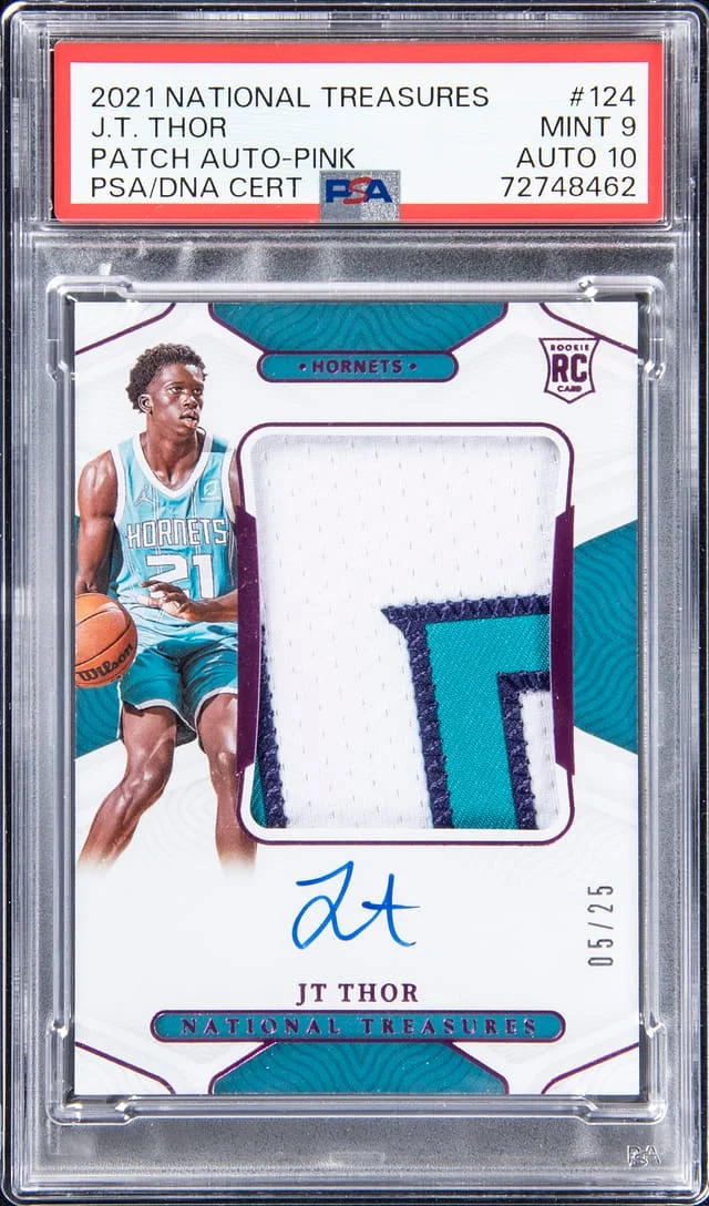 2021-22 Panini National Treasures Jt Thor Patch Autograph #124 card image