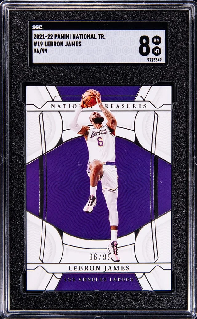 2021-22 Panini National Treasures LeBron James #19 card image