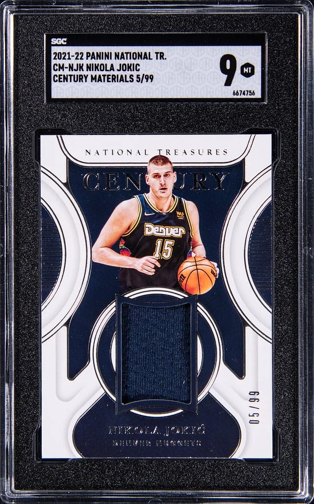 2021-22 Panini National Treasures Nikola Jokic Century Materials #CM-NJK card image