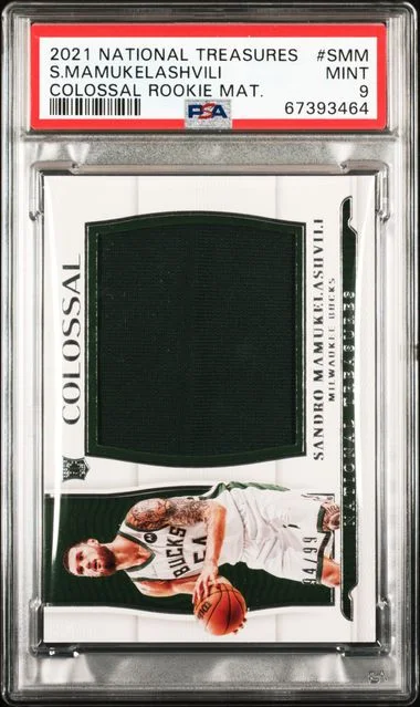 2021-22 Panini National Treasures Sandro Mamukelashvili Colossal Materials #CR-SMM card image