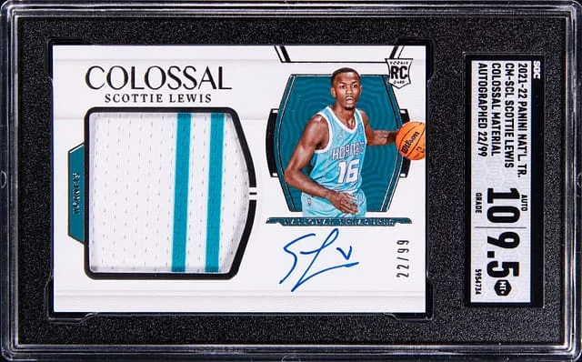 2021-22 Panini National Treasures Scottie Lewis Colossal Material Autographed #CM-SCL card image