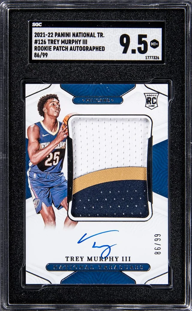 2021-22 Panini National Treasures Trey Murphy III Patch Autograph (RPA) #126 card image