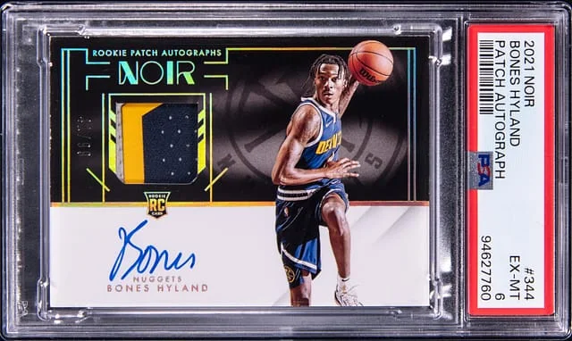 2021-22 Panini Noir Bones Hyland Patch Autograph (RPA) #344 card image