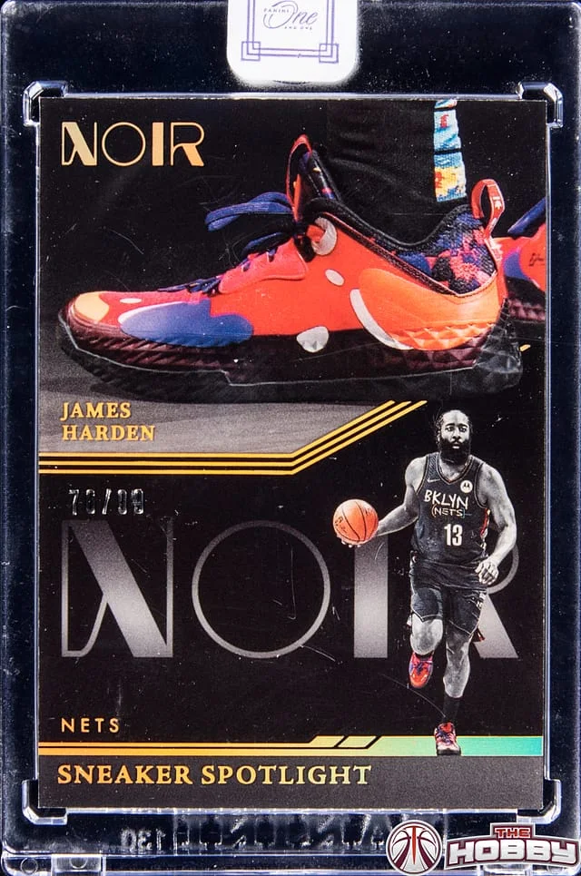 2021-22 Panini Noir James Harden - Panini Encased Sneaker Spotlight #4 card image