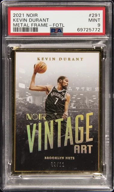 2021-22 Panini Noir Kevin Durant Metal Frame FOTL #291 card image