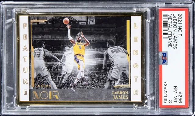 2021-22 Panini Noir LeBron James Metal Frame #256 card image