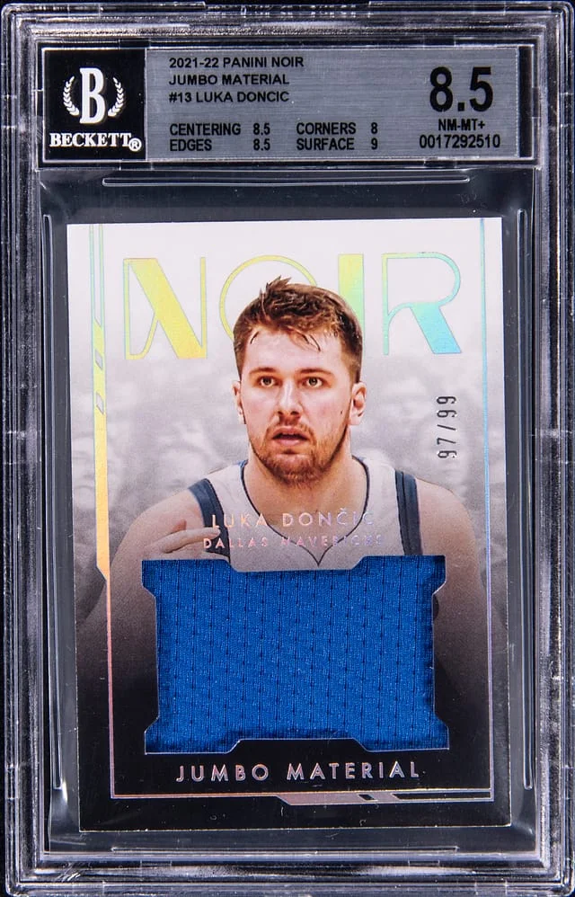 2021-22 Panini Noir Luka Doncic Jumbo Material #JM-LKD card image
