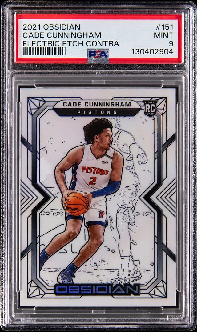 2021-22 Panini Obsidian Cade Cunningham Electric Etch Contra #151 card image