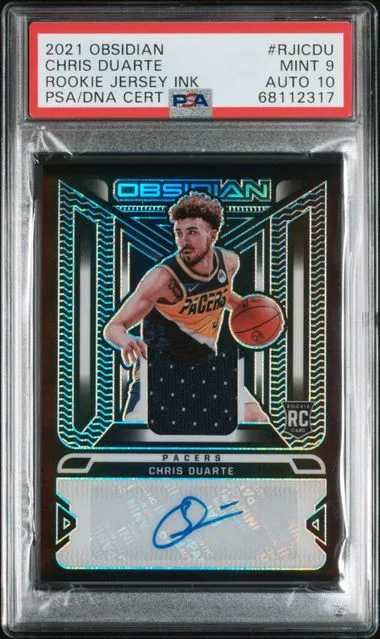 2021-22 Panini Obsidian Chris Duarte Jersey Ink #RJI-CDU card image