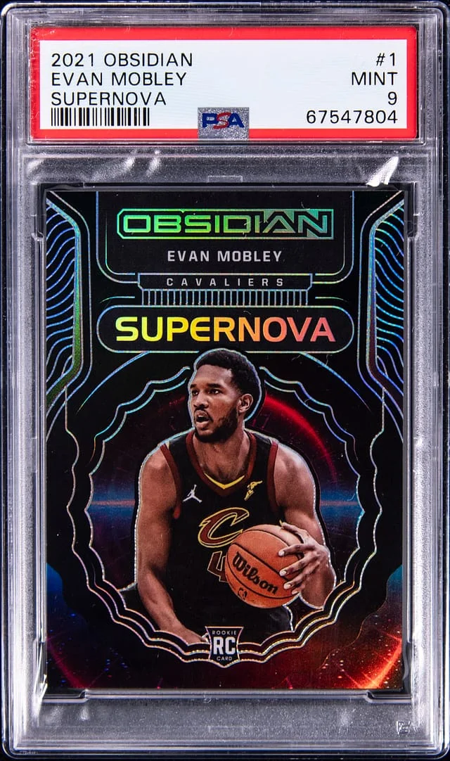 2021-22 Panini Obsidian Evan Mobley Supernova #1 card image