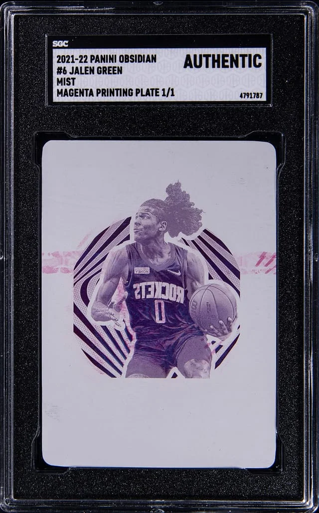 2021-22 Panini Obsidian Jalen Printing Plate #6 card image